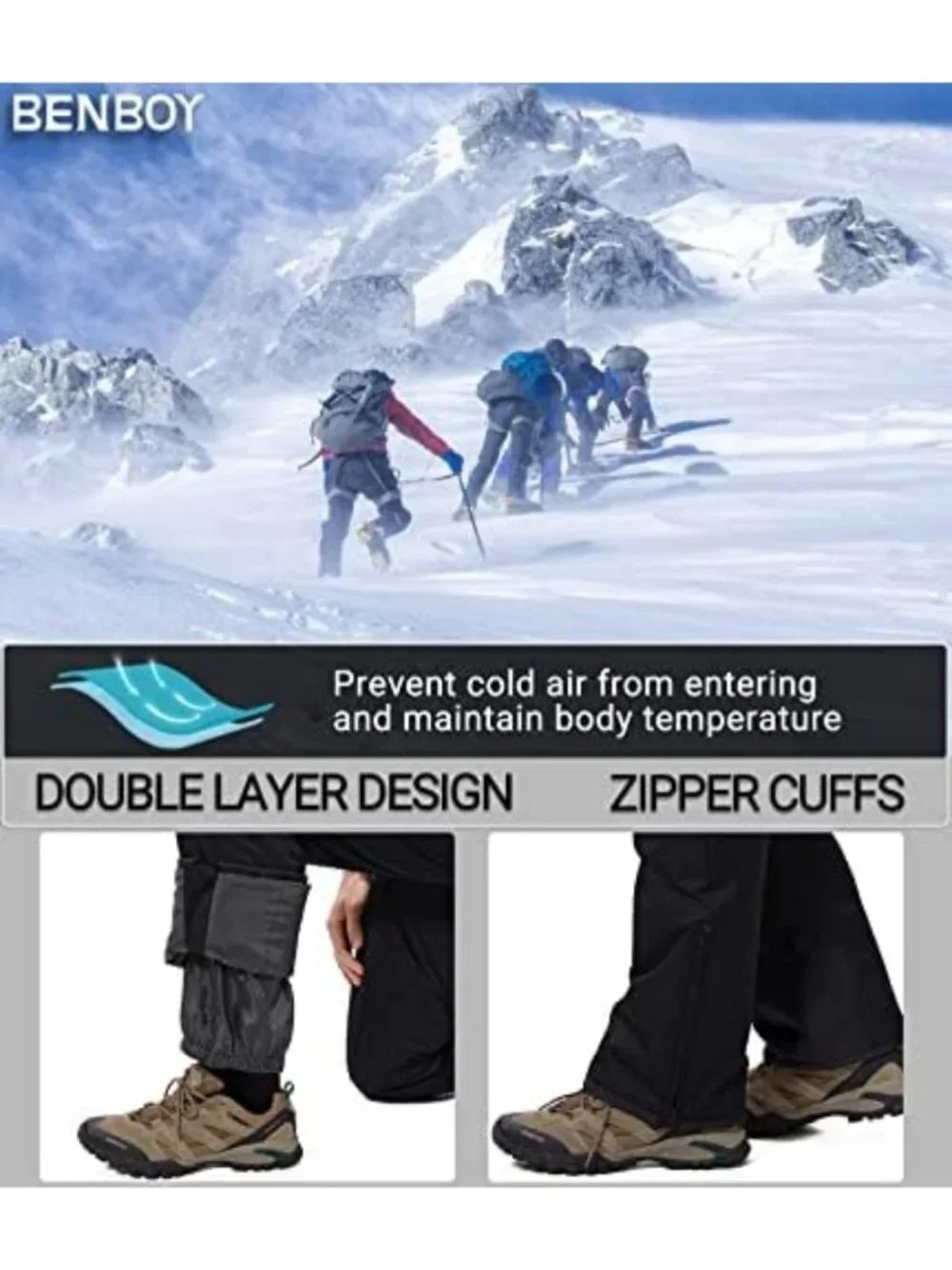 Men's Waterproof Snow Bibs | Softshell Ski Pants for Winter Sports & Outdoor Fun
